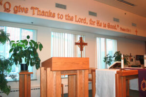 Bethany Home's church altar.